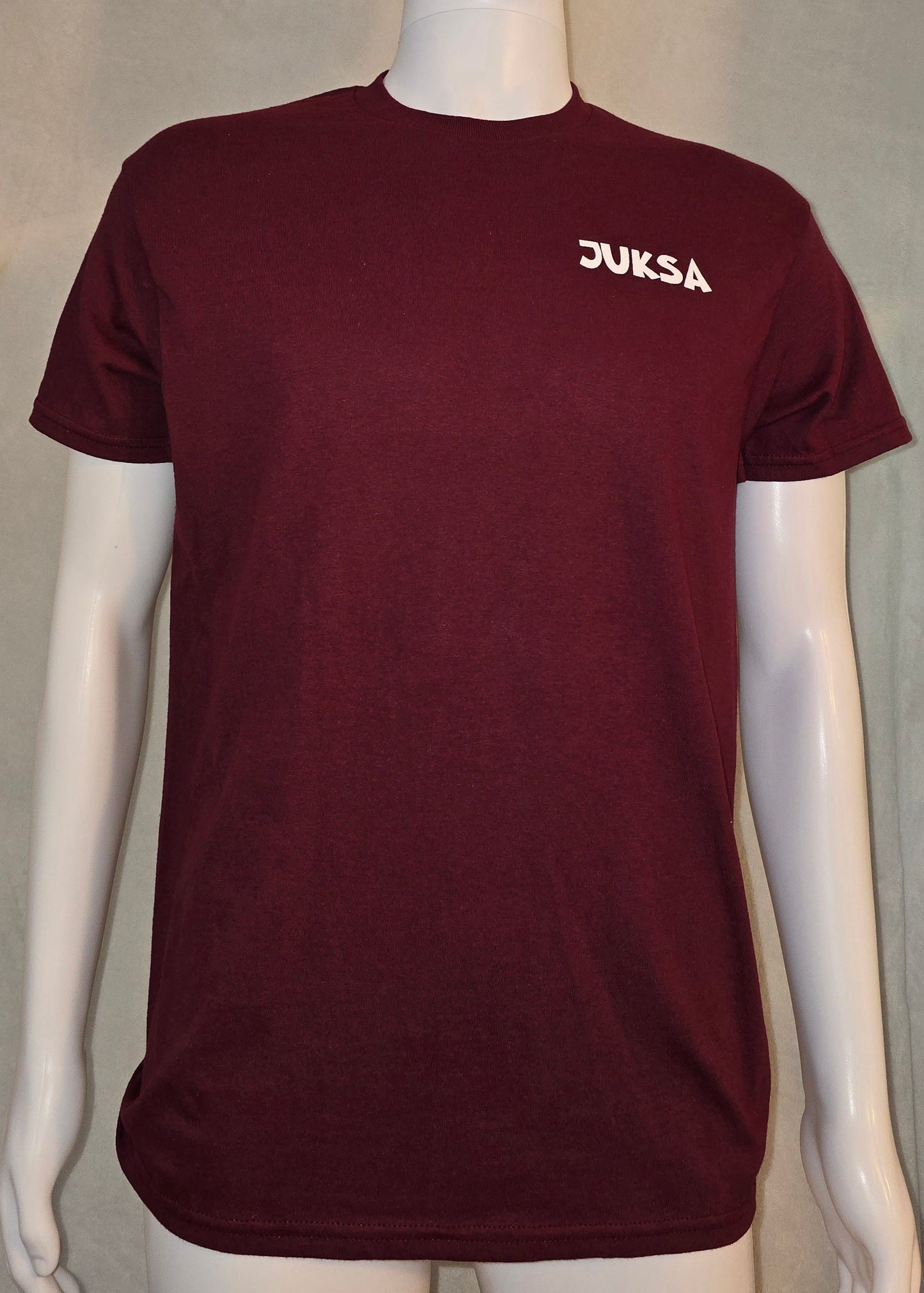 Ray Short Sleeve T-Shirt - Juksa - Red Wine/White